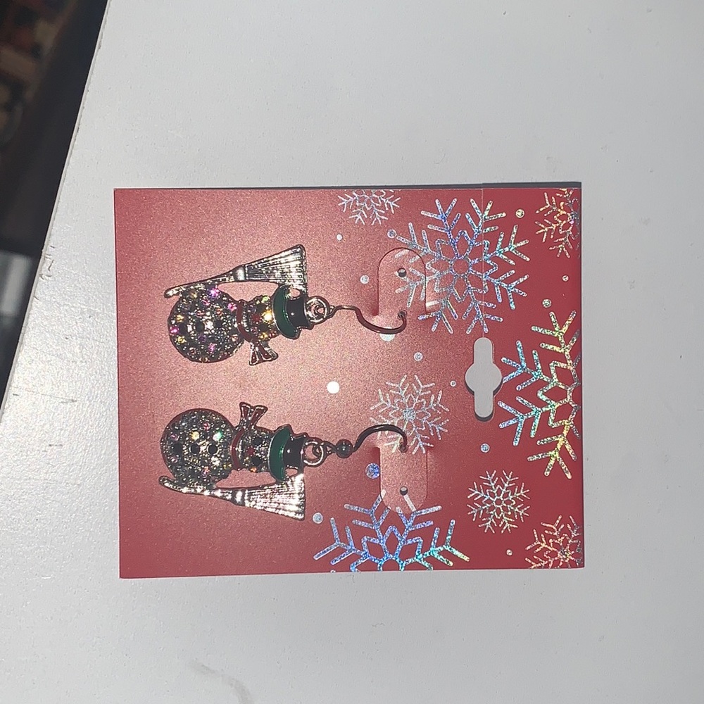 Snowman earrings